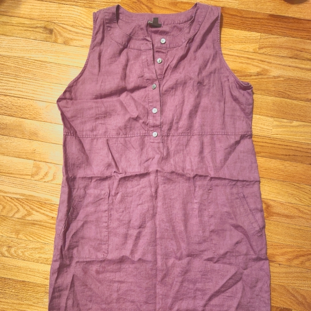 Lilac Linen Summer Dress